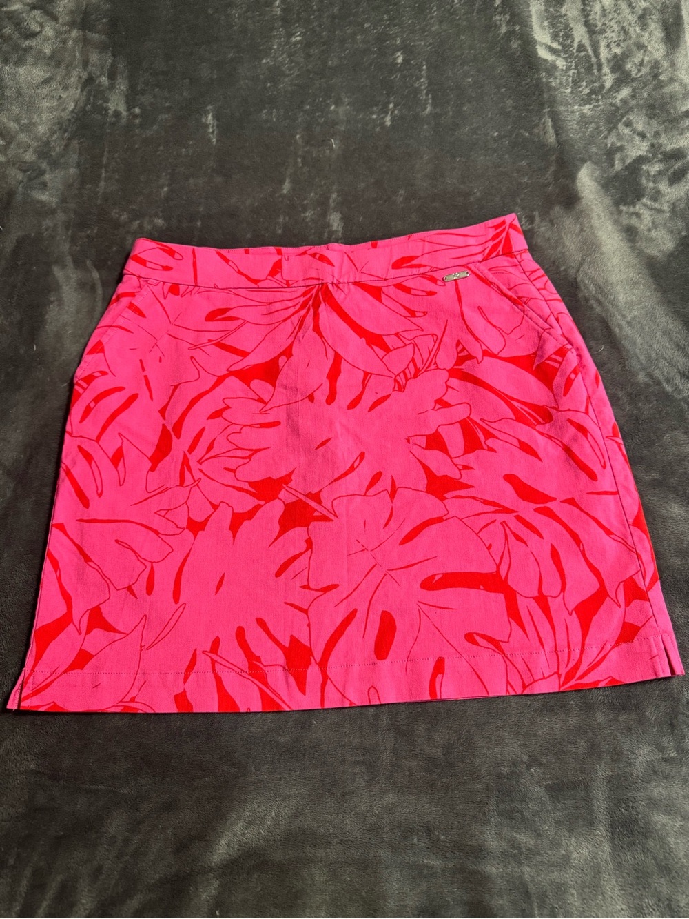 Rafaella Women’s Comfort Waistband Front Pockets Stretch Skort Small Golf Pink
